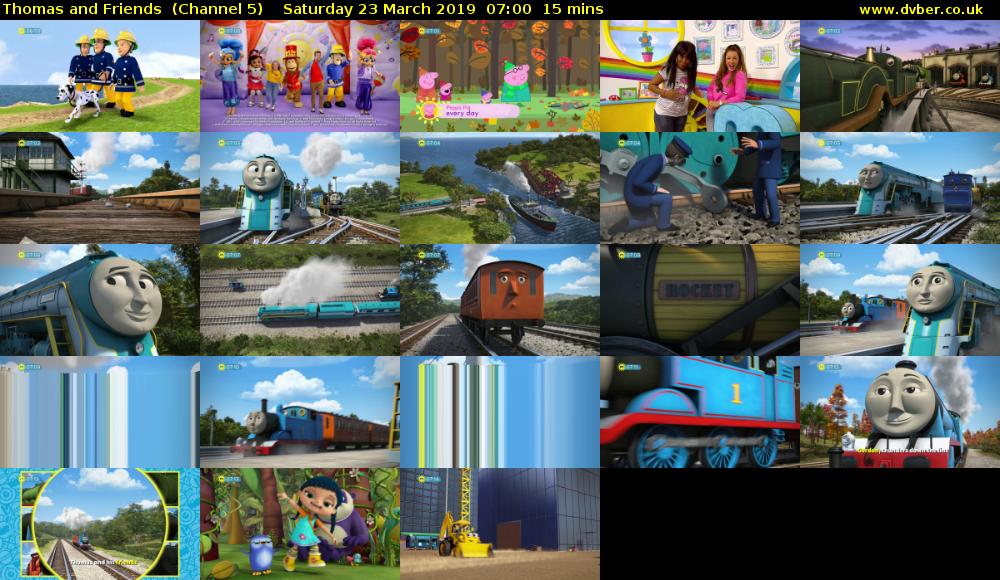 Thomas and Friends  (Channel 5) Saturday 23 March 2019 07:00 - 07:15