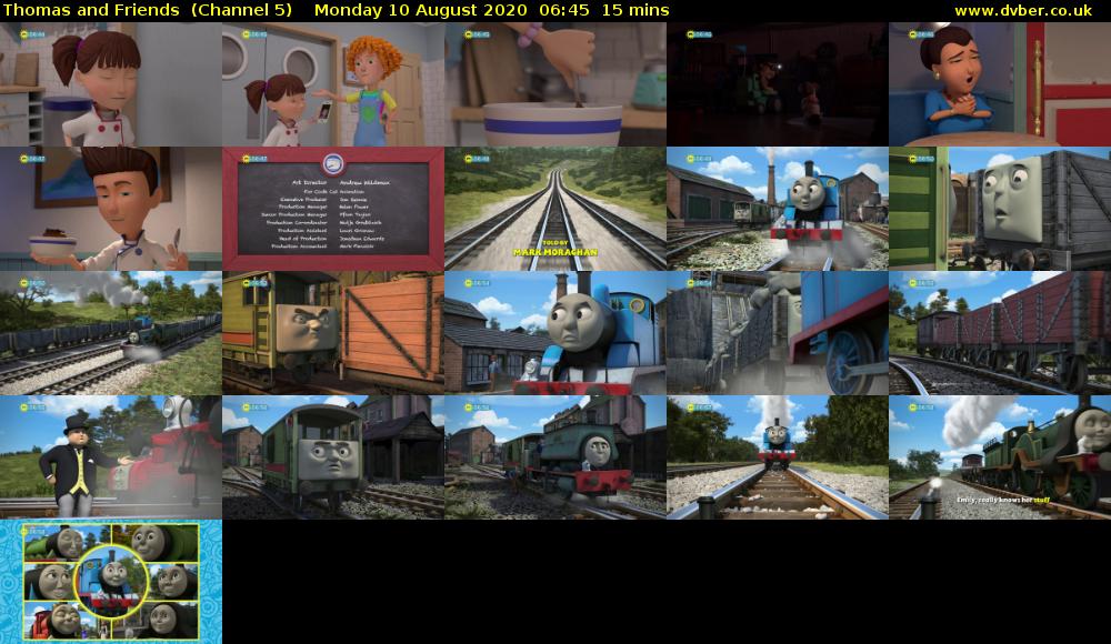 Thomas and Friends  (Channel 5) Monday 10 August 2020 06:45 - 07:00