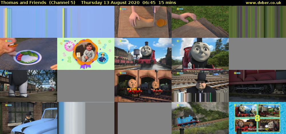 Thomas and Friends  (Channel 5) Thursday 13 August 2020 06:45 - 07:00