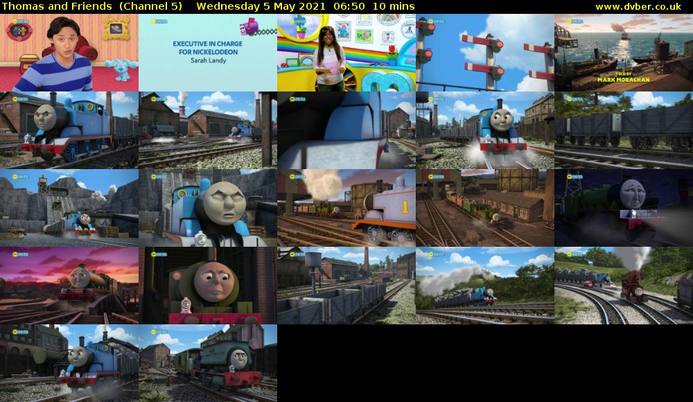 Thomas and Friends  (Channel 5) Wednesday 5 May 2021 06:50 - 07:00