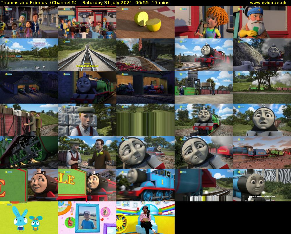 Thomas and Friends  (Channel 5) Saturday 31 July 2021 06:55 - 07:10