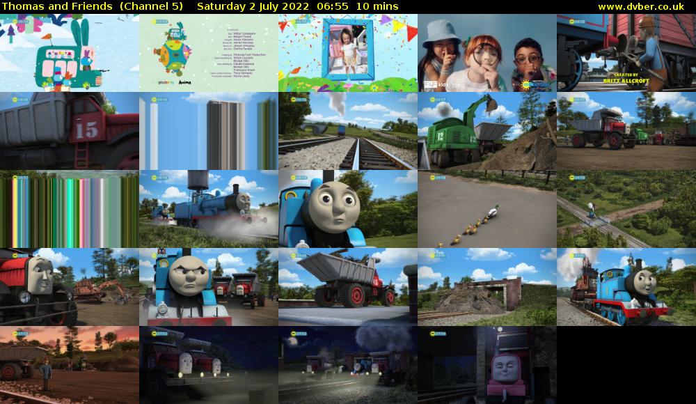 Thomas and Friends  (Channel 5) Saturday 2 July 2022 06:55 - 07:05
