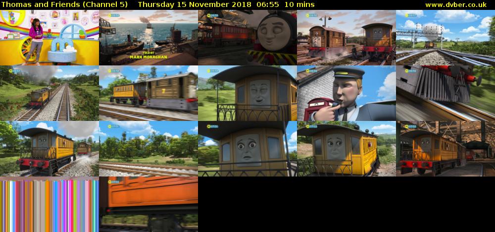Thomas and Friends (Channel 5) Thursday 15 November 2018 06:55 - 07:05