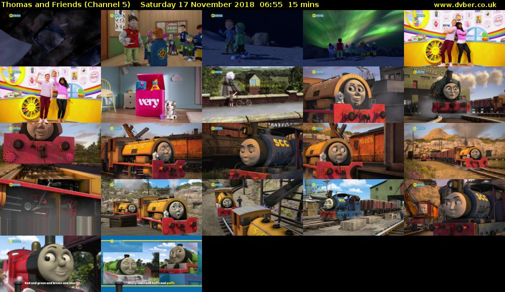 Thomas and Friends (Channel 5) Saturday 17 November 2018 06:55 - 07:10