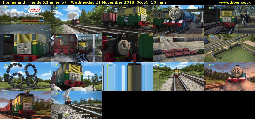 Thomas and Friends (Channel 5) Wednesday 21 November 2018 06:55 - 07:05