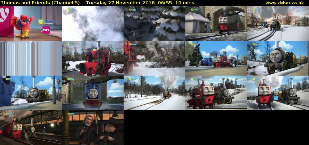 Thomas and Friends (Channel 5) Tuesday 27 November 2018 06:55 - 07:05