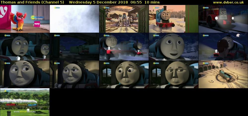 Thomas and Friends (Channel 5) Wednesday 5 December 2018 06:55 - 07:05