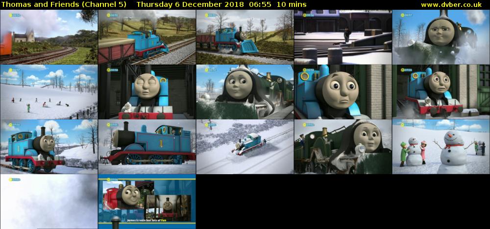Thomas and Friends (Channel 5) Thursday 6 December 2018 06:55 - 07:05
