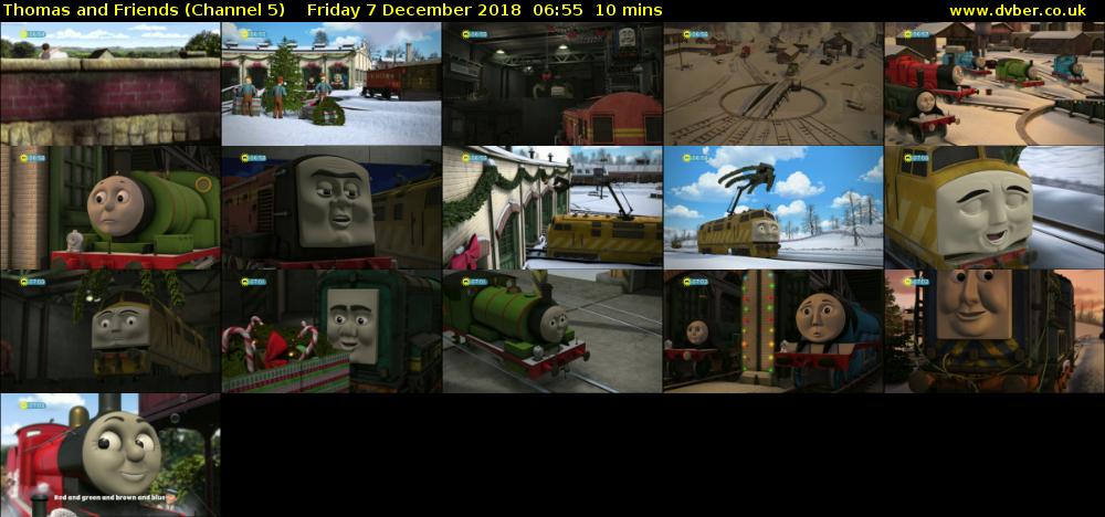Thomas and Friends (Channel 5) Friday 7 December 2018 06:55 - 07:05