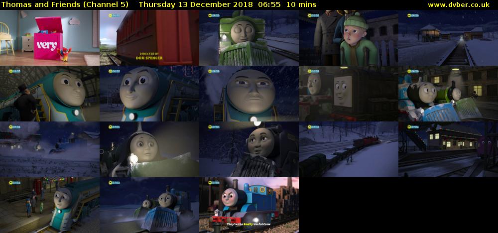 Thomas and Friends (Channel 5) Thursday 13 December 2018 06:55 - 07:05