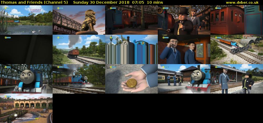 Thomas and Friends (Channel 5) Sunday 30 December 2018 07:05 - 07:15