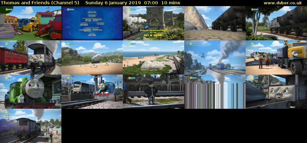 Thomas and Friends (Channel 5) Sunday 6 January 2019 07:00 - 07:10