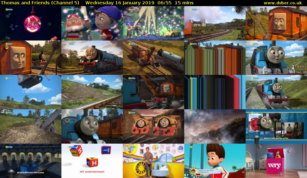 Thomas and Friends (Channel 5) Wednesday 16 January 2019 06:55 - 07:10
