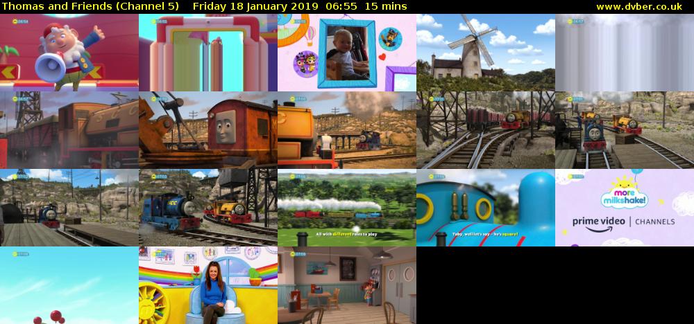 Thomas and Friends (Channel 5) Friday 18 January 2019 06:55 - 07:10
