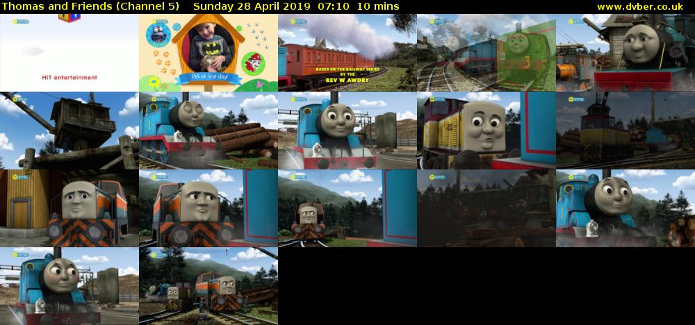 Thomas and Friends (Channel 5) Sunday 28 April 2019 07:10 - 07:20