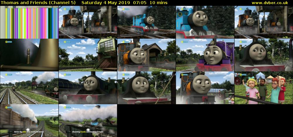 Thomas and Friends (Channel 5) Saturday 4 May 2019 07:05 - 07:15