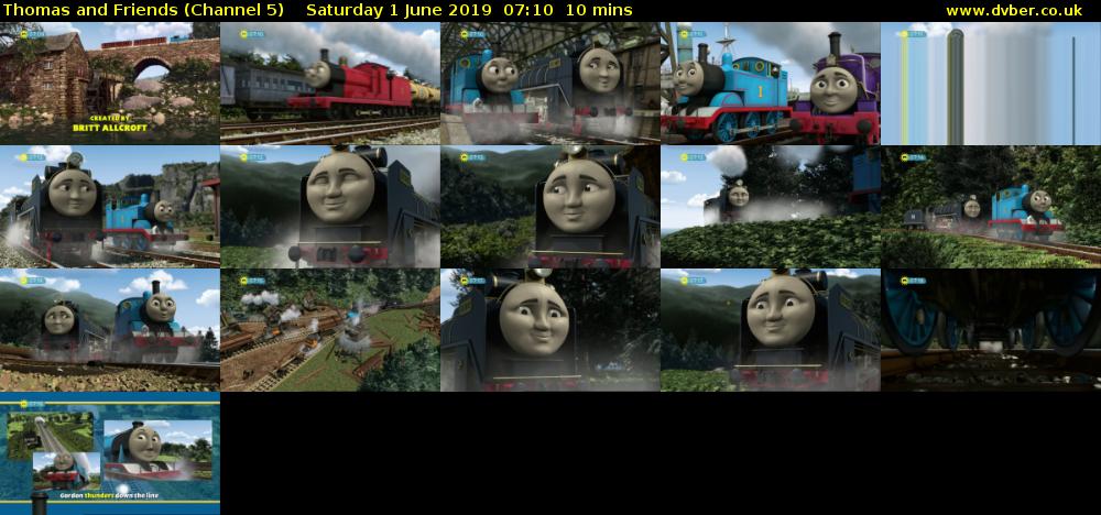 Thomas and Friends (Channel 5) Saturday 1 June 2019 07:10 - 07:20