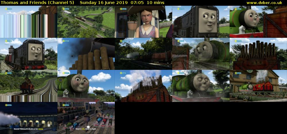 Thomas and Friends (Channel 5) Sunday 16 June 2019 07:05 - 07:15