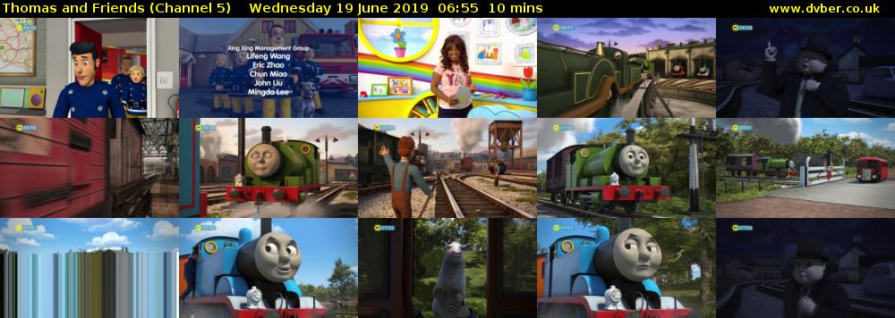 Thomas and Friends (Channel 5) Wednesday 19 June 2019 06:55 - 07:05
