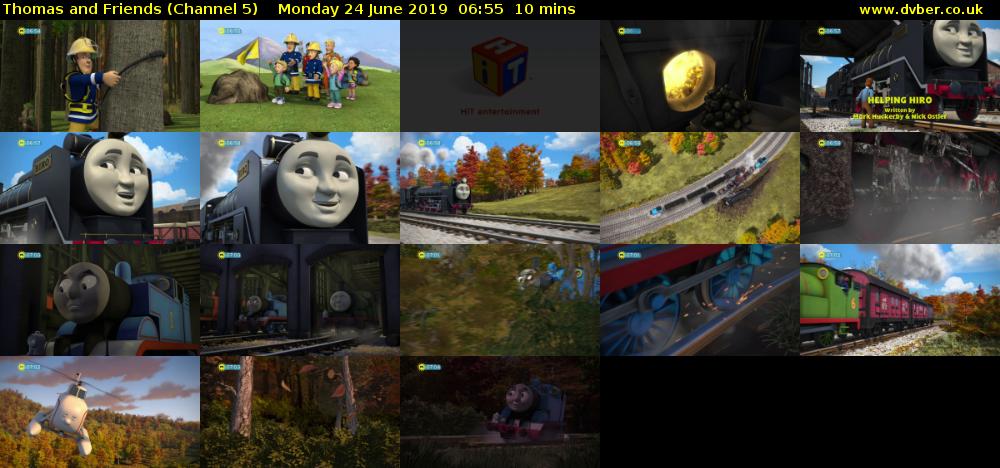 Thomas and Friends (Channel 5) Monday 24 June 2019 06:55 - 07:05