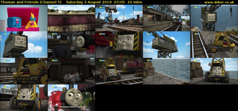 Thomas and Friends (Channel 5) Saturday 3 August 2019 07:05 - 07:15