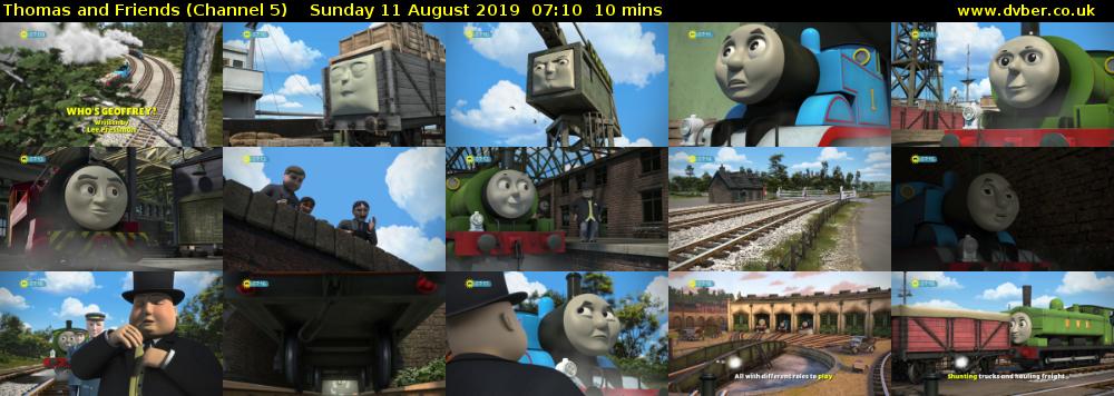 Thomas and Friends (Channel 5) Sunday 11 August 2019 07:10 - 07:20