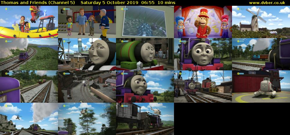 Thomas and Friends (Channel 5) Saturday 5 October 2019 06:55 - 07:05