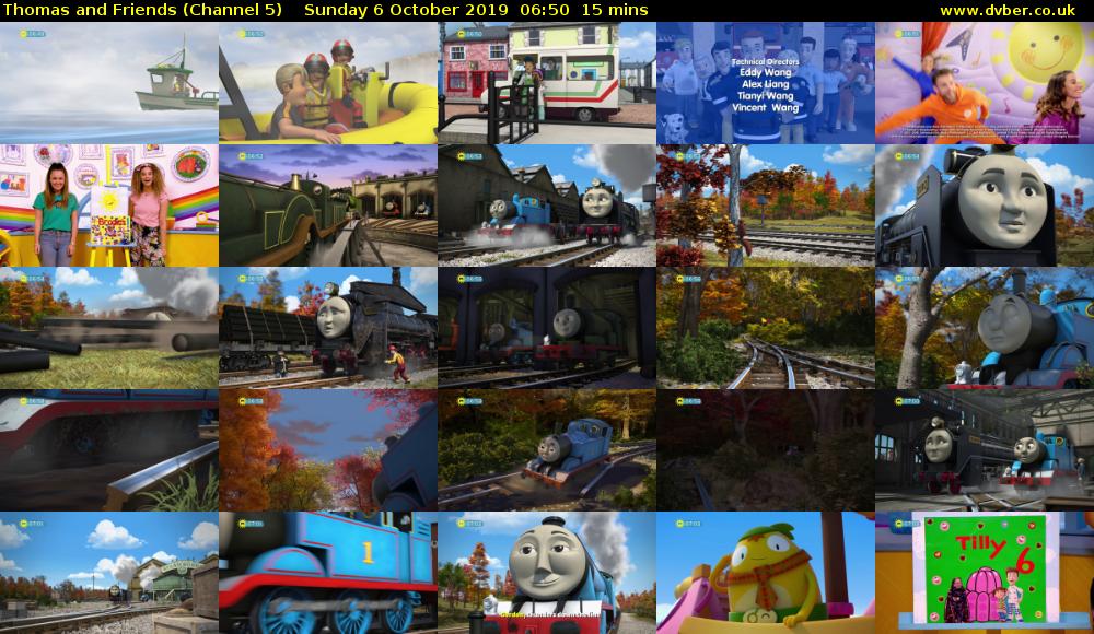 Thomas and Friends (Channel 5) Sunday 6 October 2019 06:50 - 07:05
