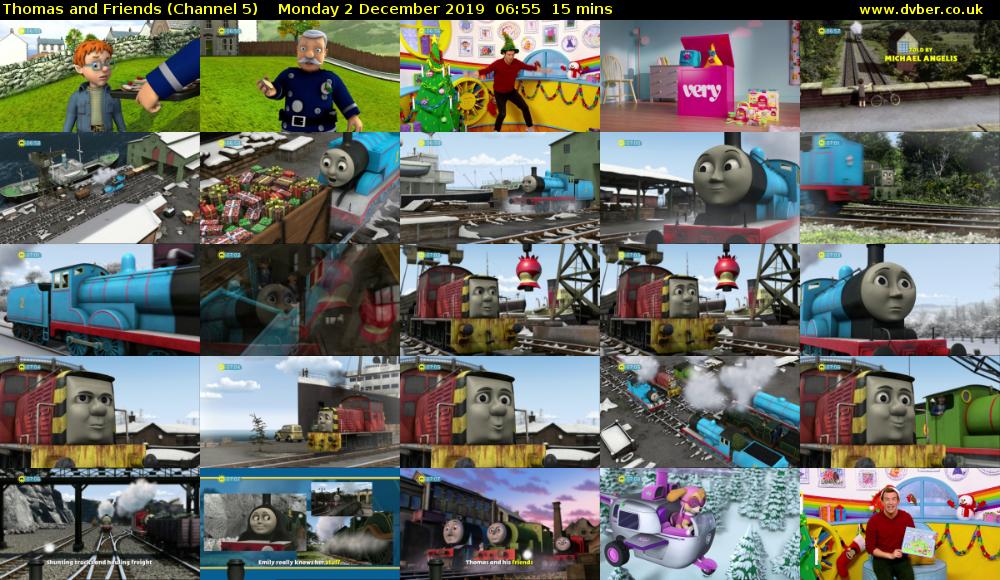 Thomas and Friends (Channel 5) Monday 2 December 2019 06:55 - 07:10