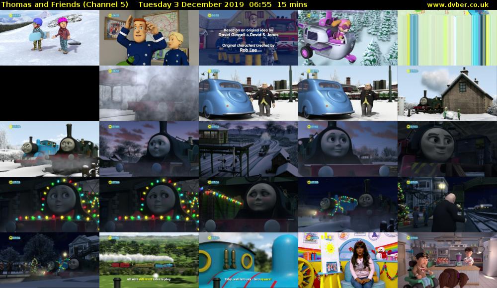 Thomas and Friends (Channel 5) Tuesday 3 December 2019 06:55 - 07:10