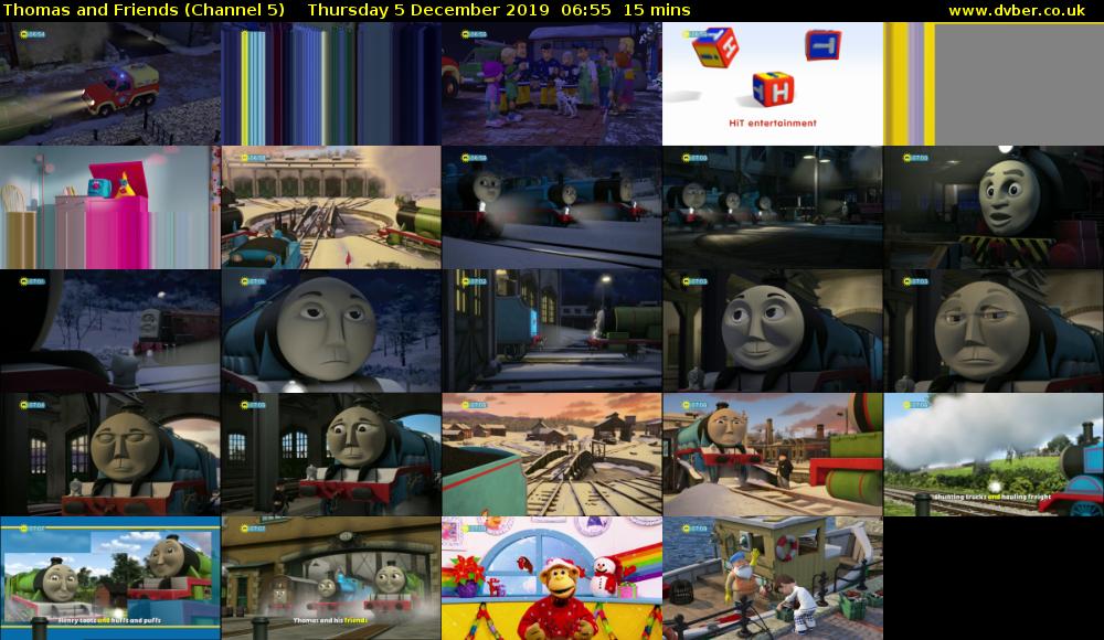 Thomas and Friends (Channel 5) Thursday 5 December 2019 06:55 - 07:10