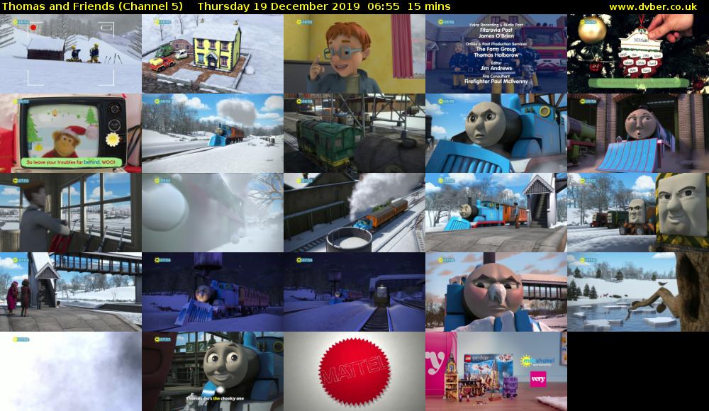 Thomas and Friends (Channel 5) Thursday 19 December 2019 06:55 - 07:10