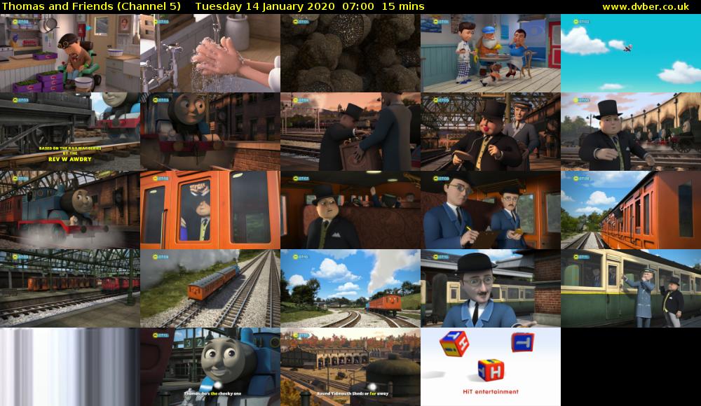 Thomas and Friends (Channel 5) Tuesday 14 January 2020 07:00 - 07:15