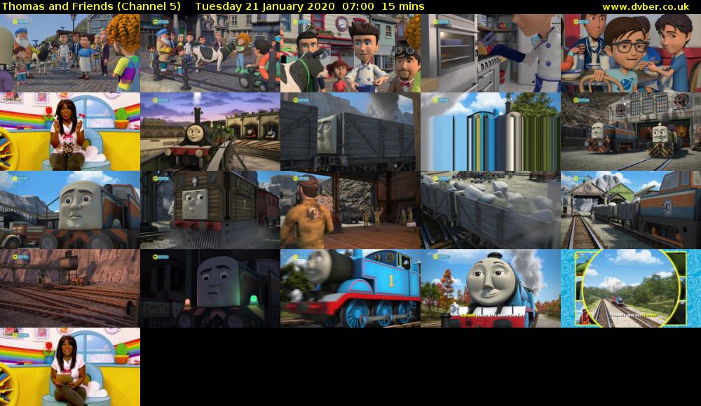 Thomas and Friends (Channel 5) Tuesday 21 January 2020 07:00 - 07:15