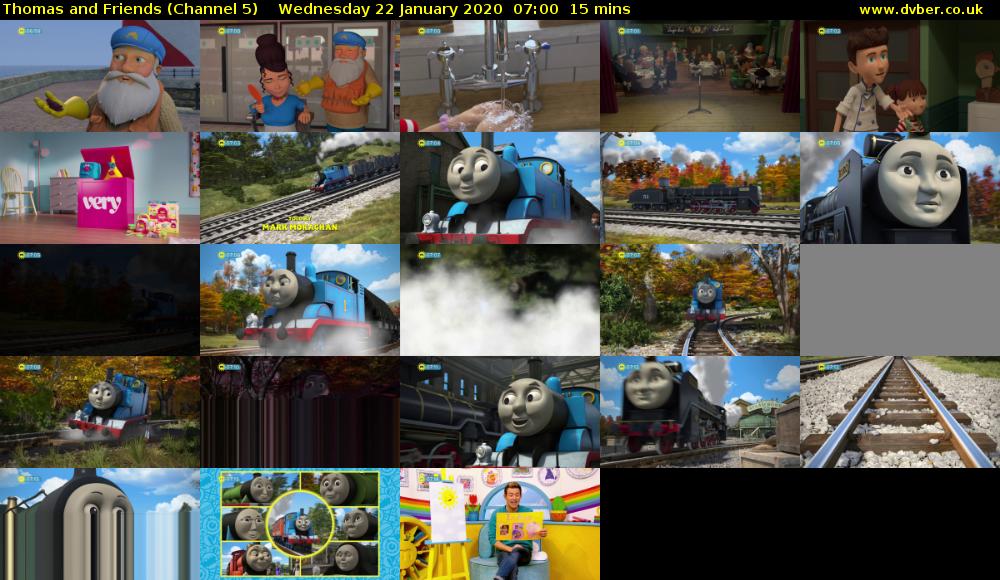 Thomas and Friends (Channel 5) Wednesday 22 January 2020 07:00 - 07:15