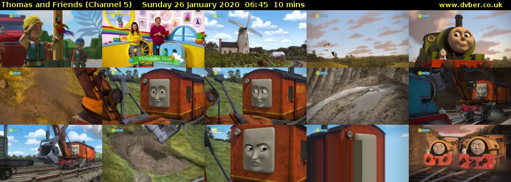 Thomas and Friends (Channel 5) Sunday 26 January 2020 06:45 - 06:55