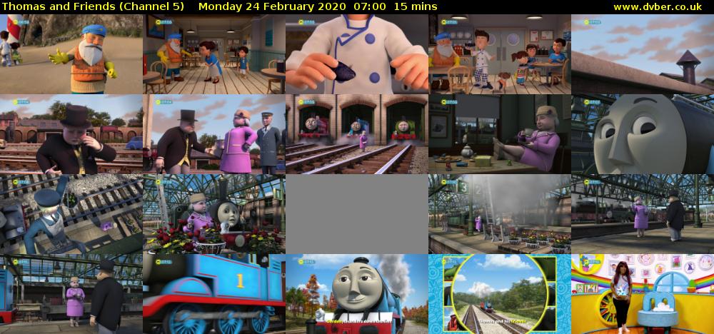 Thomas and Friends (Channel 5) Monday 24 February 2020 07:00 - 07:15