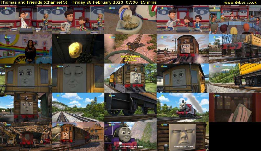 Thomas and Friends (Channel 5) Friday 28 February 2020 07:00 - 07:15