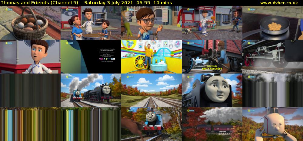 Thomas and Friends (Channel 5) Saturday 3 July 2021 06:55 - 07:05