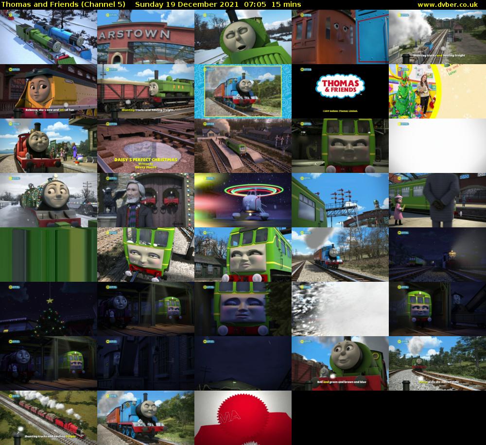 Thomas and Friends (Channel 5) Sunday 19 December 2021 07:05 - 07:20