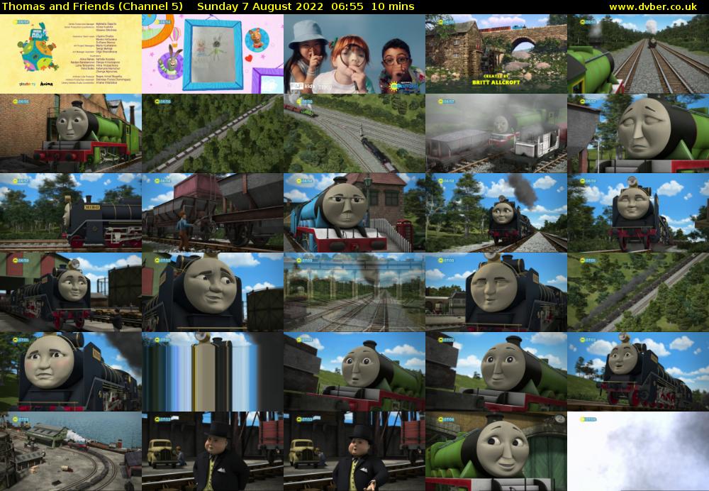 Thomas and Friends (Channel 5) Sunday 7 August 2022 06:55 - 07:05
