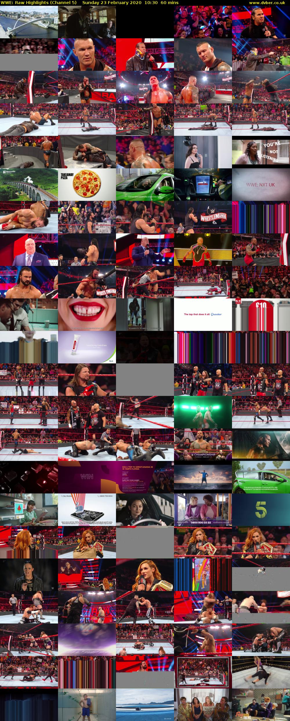 WWE: Raw Highlights (Channel 5) Sunday 23 February 2020 10:30 - 11:30