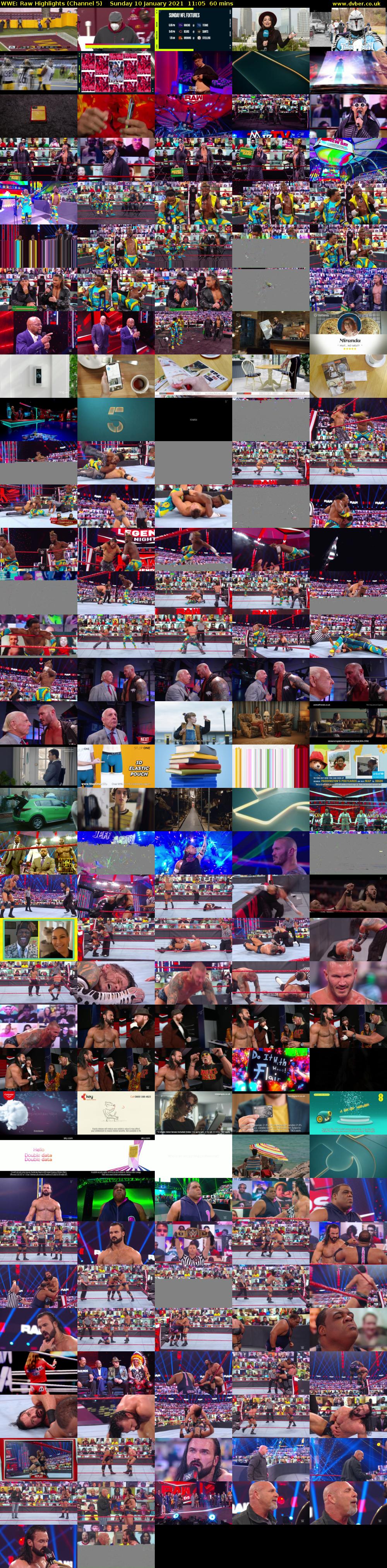 WWE: Raw Highlights (Channel 5) Sunday 10 January 2021 11:05 - 12:05