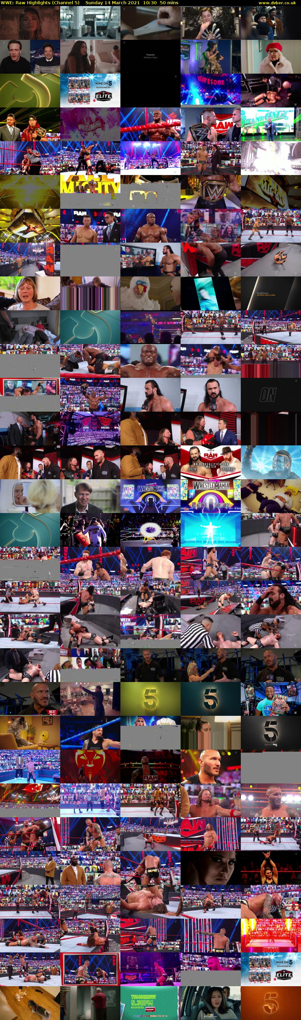 WWE: Raw Highlights (Channel 5) Sunday 14 March 2021 10:30 - 11:20