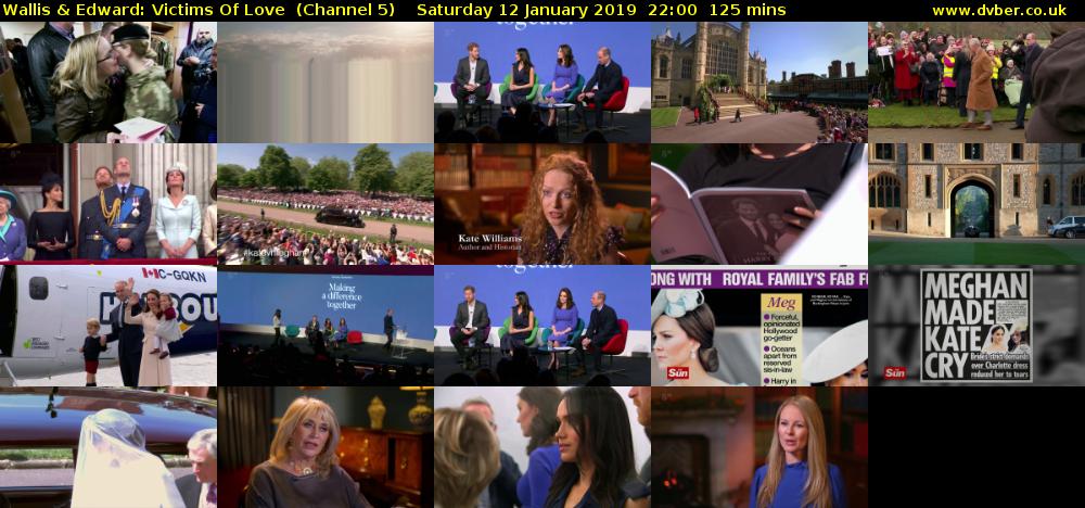 Wallis & Edward: Victims Of Love  (Channel 5) Saturday 12 January 2019 22:00 - 00:05