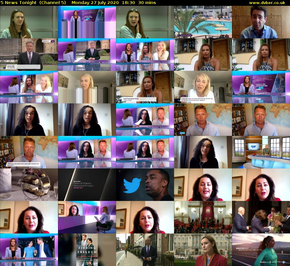 5 News Tonight (Channel 5) 202007271830