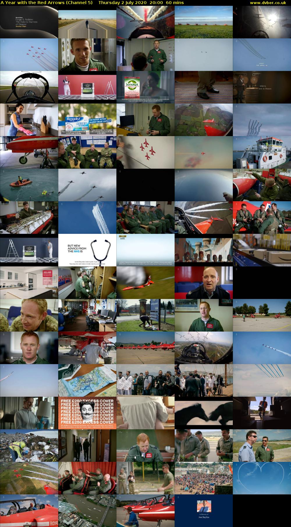 A Year with the Red Arrows (Channel 5) Thursday 2 July 2020 20:00 - 21:00