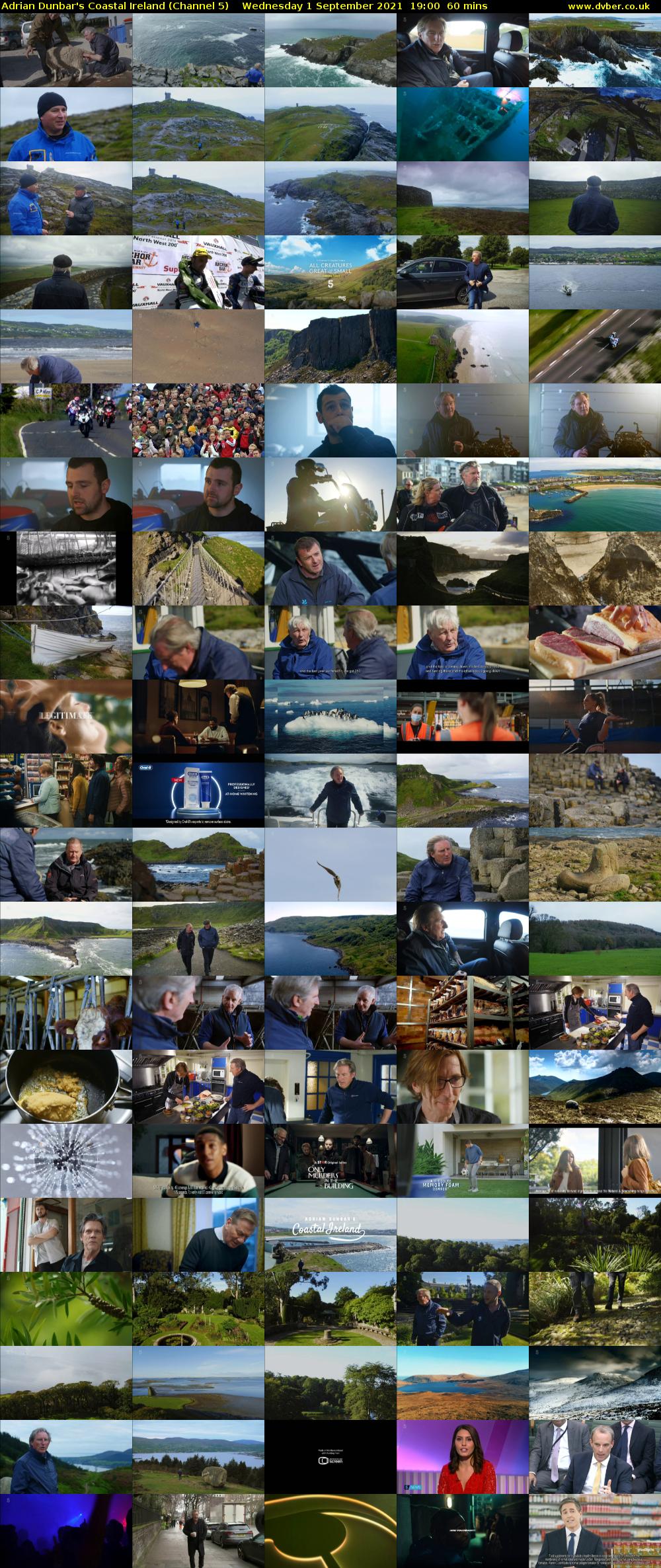Adrian Dunbar's Coastal Ireland (Channel 5) Wednesday 1 September 2021 19:00 - 20:00