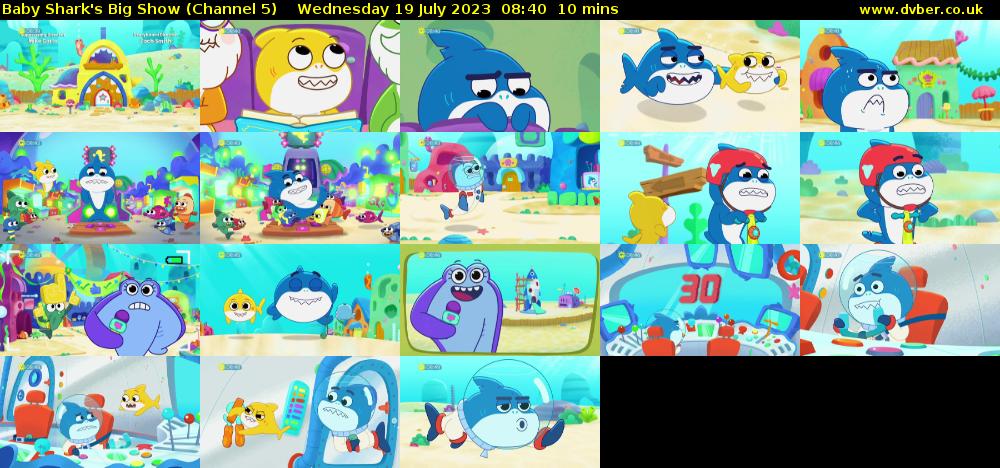 Baby Shark's Big Show (Channel 5) Wednesday 19 July 2023 08:40 - 08:50