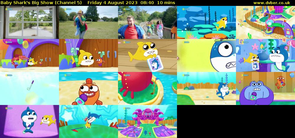 Baby Shark's Big Show (Channel 5) Friday 4 August 2023 08:40 - 08:50